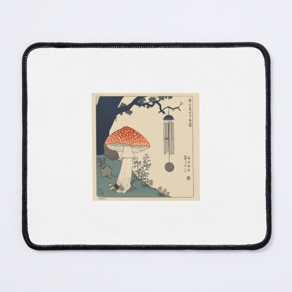 Item preview, Ukiyo-e Fly Agaric Mushroom & Wind Chime - Indigo Summer designed and sold by derideriworks.