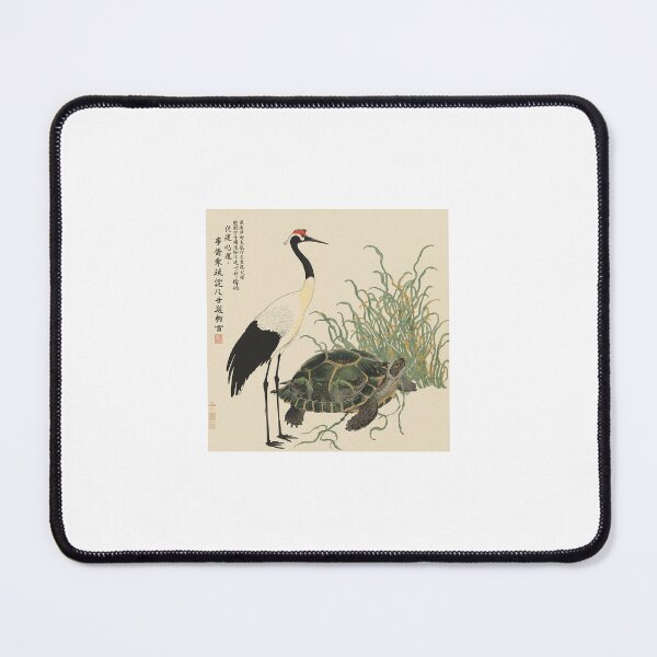 Item preview, Crane and Turtle – Traditional Japanese Auspicious Painting designed and sold by derideriworks.