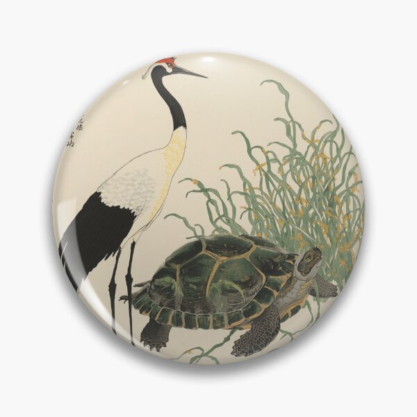 Artikelvorschau, Kranich und Schildkröte – Traditionelles japanisches Glücksbild entworfen und verkauft von derideriworks.