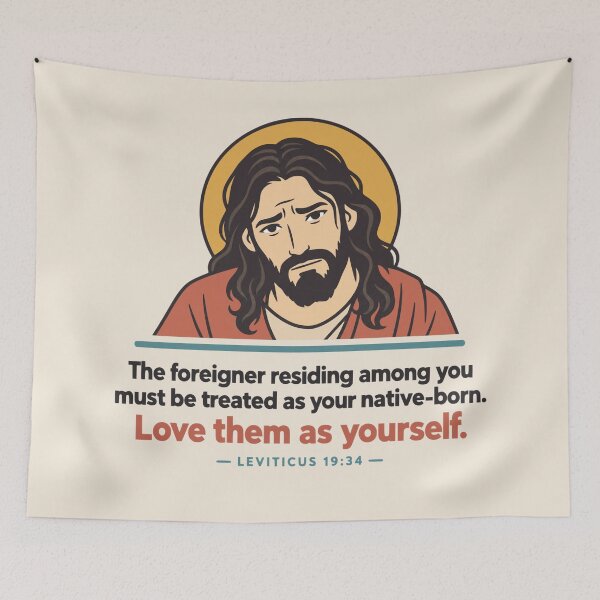 Item preview, Disappointed Jesus – Love Them as Yourself – Leviticus 19:34 designed and sold by KungPowUnicorn.