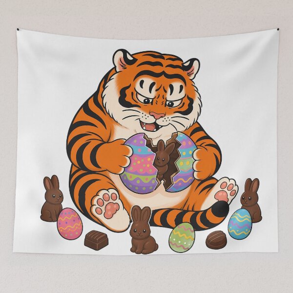 Item preview, Chubby Tiger Cracking Easter Chocolate Egg designed and sold by aigcx.
