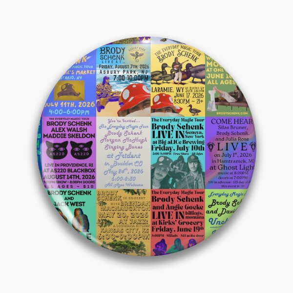 Item preview, The Everyday Magic Tour Posters designed and sold by Brody Schenk Art.