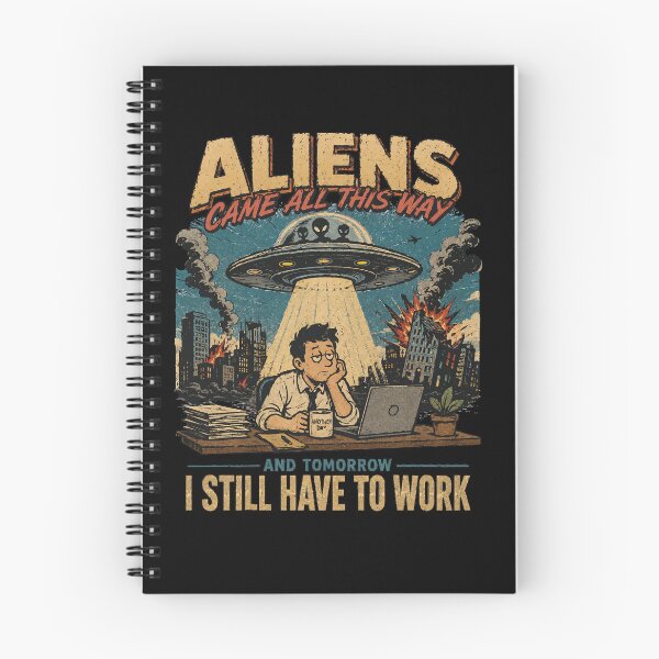 Item preview, Alien Invasion Office Worker Humor designed and sold by ANALOG MISCHIEF.