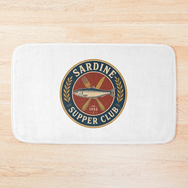 Item preview, Sardine Supper Club Retro Emblem designed and sold by BoosterShop.