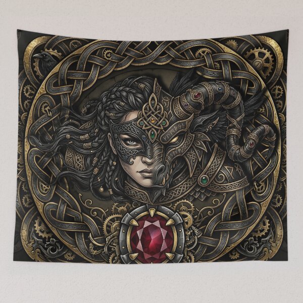 Item preview, The Mask of the Fate Shifter – Celtic Steampunk Warrior designed and sold by nicky2342.