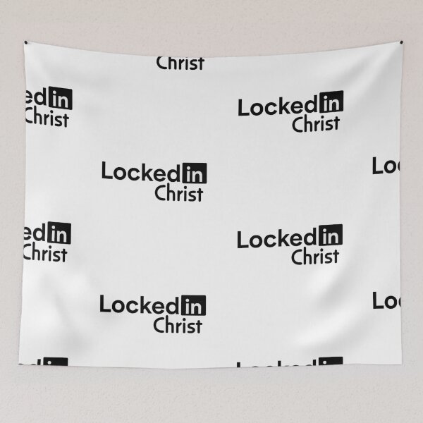 Item preview, Locked In Christ – Christian Faith Typography T-Shirt Design designed and sold by CrossCrafted.