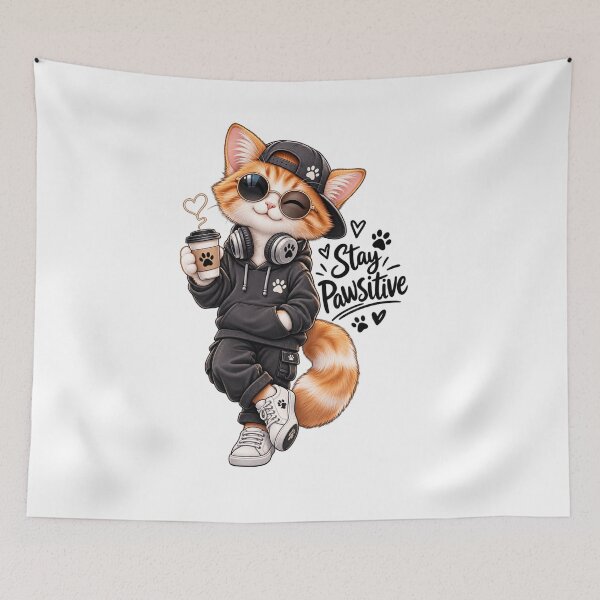 Item preview, Cool Cat Streetwear | Coffee & Pawsitive Vibes T-Shirt designed and sold by ✨ Daily Vibe Studio ✨.