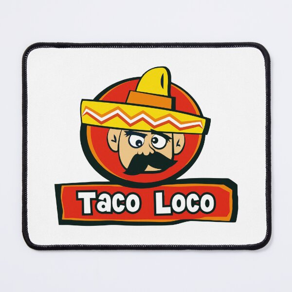 Item preview, Taco Loco Funny Sombrero Mexican Food Mascot Logo designed and sold by mseopr.
