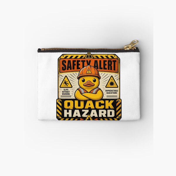 Item preview, Safety Alert: Quack Hazard – Funny Yellow Duck designed and sold by Cavalier-org.