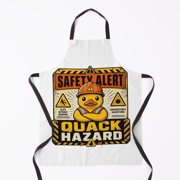 Item preview, Safety Alert: Quack Hazard – Funny Yellow Duck designed and sold by Cavalier-org.