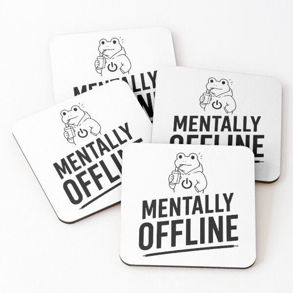 Item preview, Mentally Offline – Funny Introvert Frog Mood designed and sold by Abidel.