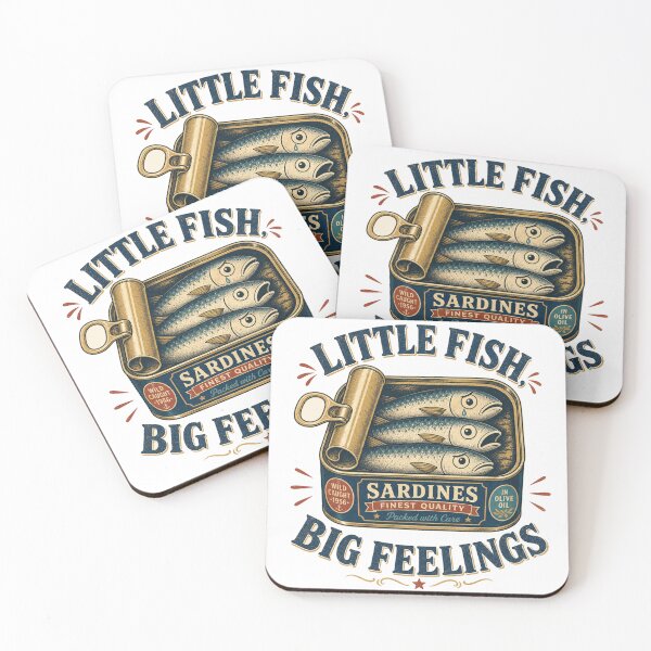 Item preview, Little Fish Big Feelings Sardines Tin designed and sold by BoosterShop.