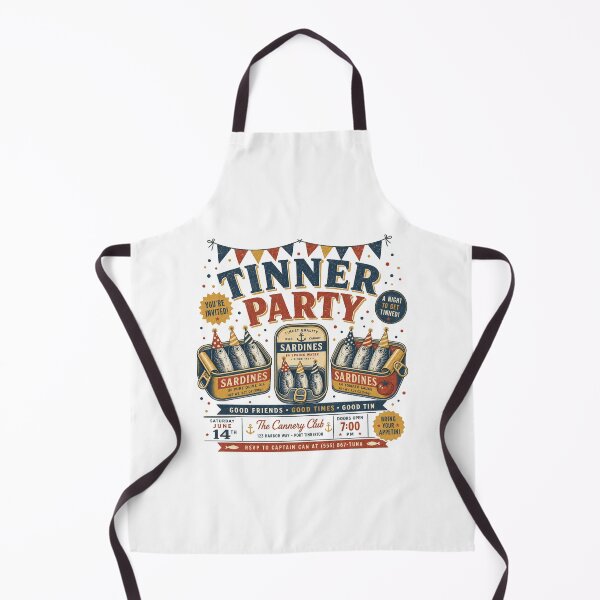 Item preview, Tinner Party Sardines Wordplay Retro designed and sold by BoosterShop.