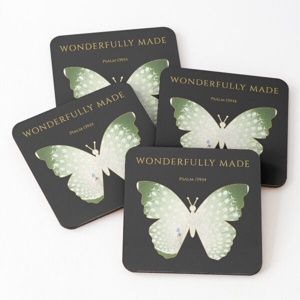 Item preview, Wonderfully Made – Psalm 139:14 | One Body Series | Christian Butterfly Art designed and sold by KittenAndCo.