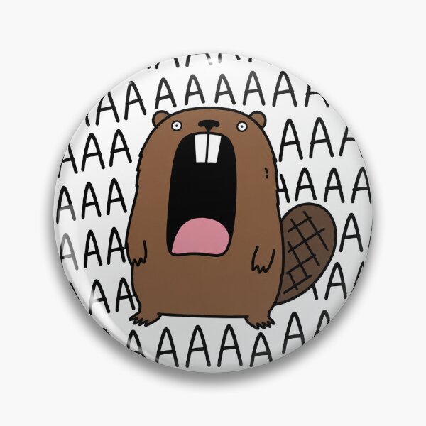Item preview, Funny Beaver AAAAA Meme Screaming Beaver designed and sold by MonkiFlipp.