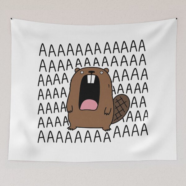 Item preview, Funny Beaver AAAAA Meme Screaming Beaver designed and sold by MonkiFlipp.