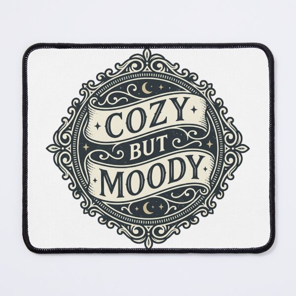 Item preview, Cozy But Moody Vintage Serif Crescent Moon designed and sold by KreatoLab.