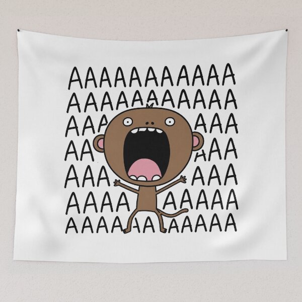 Item preview, Funny Monkey AAAAA Meme Screaming Monkey designed and sold by MonkiFlipp.