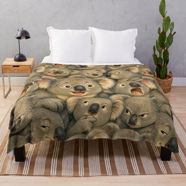 Item preview, Funny Koala Portrait Pattern - Wildlife Illustration Whimsical Style designed and sold by merchxwear.
