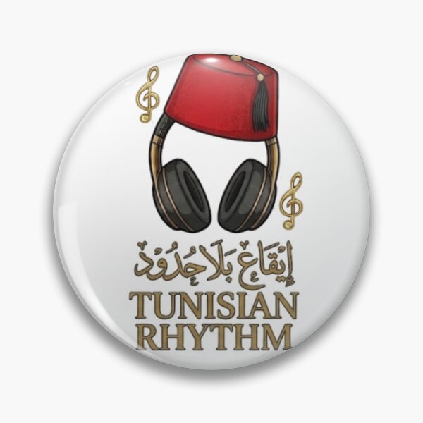 Item preview, Title: Tunisian Rhythm - Chachia & Headphones Vector designed and sold by Salma.Store.