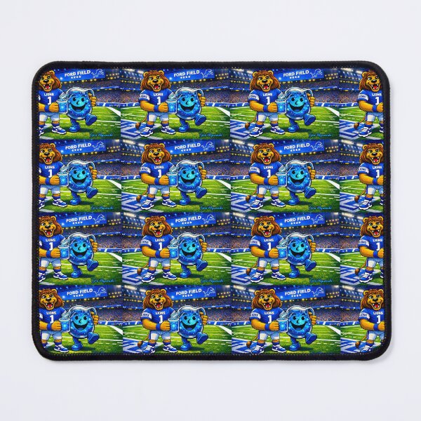 Item preview, Roary & Kool‑Aid Man at Ford Field – Detroit Lions Hyper‑Digital Cartoon Art designed and sold by The Art Queen Of Michigan .