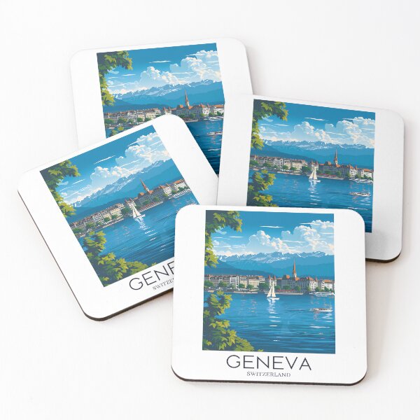 Item preview, A Pop Art Travel Print Of Geneva - Switzerland designed and sold by OnJaysWingss.