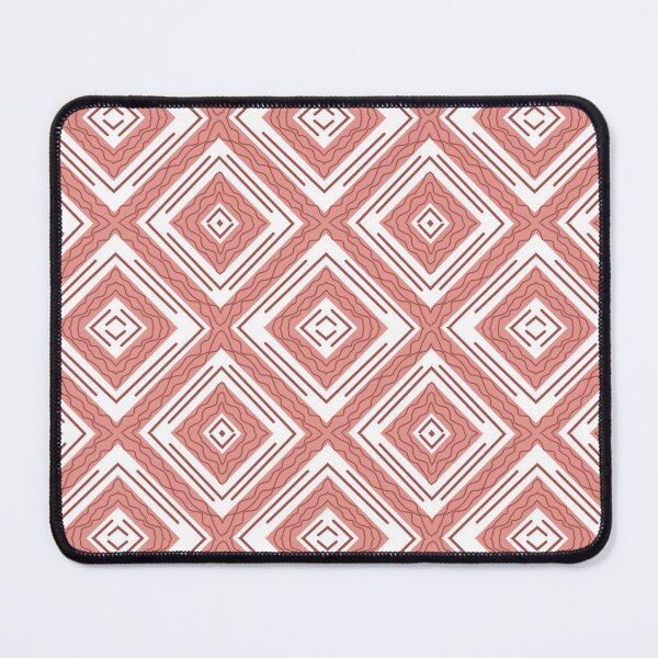 Item preview, Geometric seamless pattern with diamond tiles in dusty pink and white vector background designed and sold by Manyart13031992.