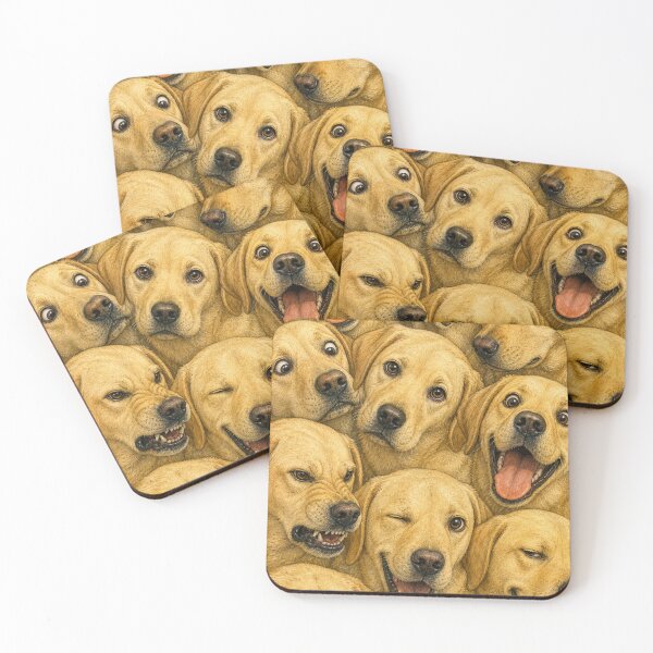 Item preview, Labrador Retriever Faces Collage - Funny Dog Vintage Artwork designed and sold by merchxwear.