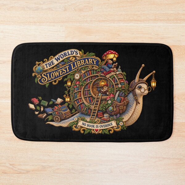 Item preview, Snail Library – The World’s Slowest Library Embroidered Book Lover Art designed and sold by Emoji Emblems.