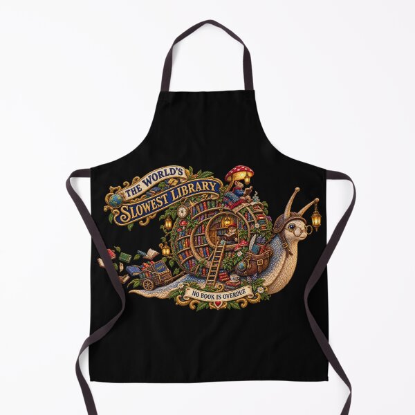Item preview, Snail Library – The World’s Slowest Library Embroidered Book Lover Art designed and sold by Emoji Emblems.