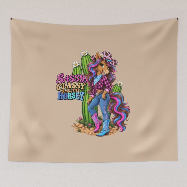 Item preview, Sassy Classy & A Little Horsey – Funny Cowgirl Horse Shirt designed and sold by Aimetoi.