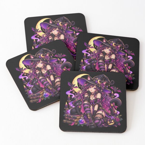 Item preview, Midnight Witch Cat – Gothic Magical Fantasy designed and sold by TroviTutto.