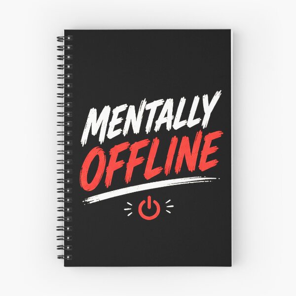Item preview, Mentally Offline – Funny Introvert Social Battery Quote designed and sold by Abidel.