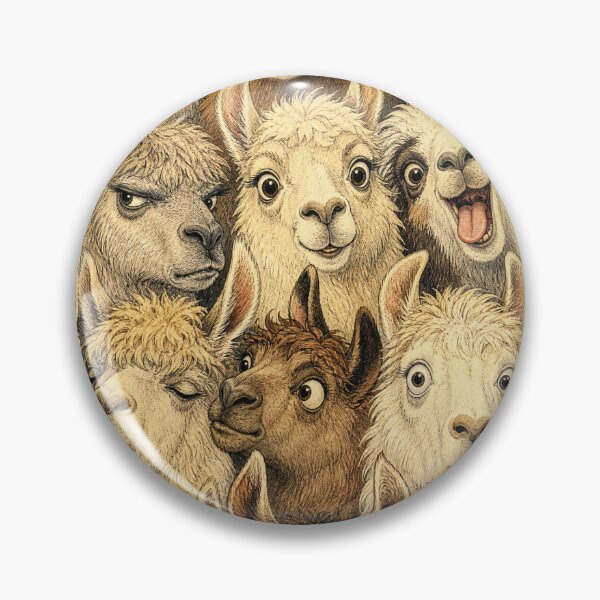 Item preview, Funny Llama Face Collage - Llama Portraits Vintage Animal Illustration designed and sold by merchxwear.