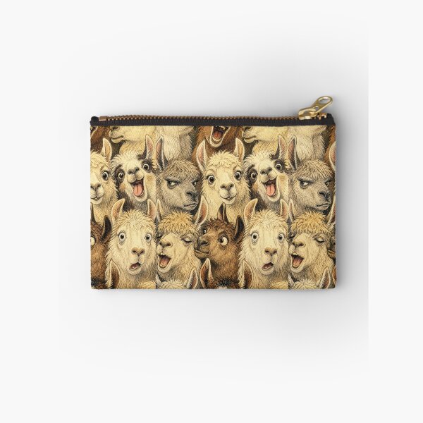 Item preview, Funny Llama Face Collage - Llama Portraits Vintage Animal Illustration designed and sold by merchxwear.