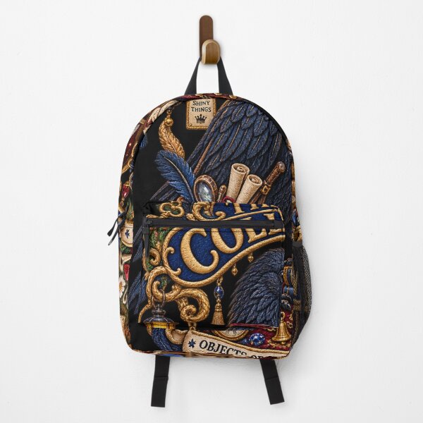Item preview, The Crow’s Collection – Funny Embroidered Crow Curator Oddities Art designed and sold by Emoji Emblems.