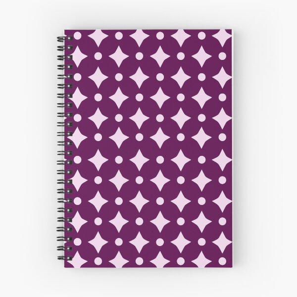 Item preview, Retro Burgundy and Lavender Diamond Star - Geometric Mod Pattern designed and sold by UniqueDesign751.