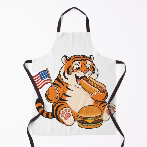 Item preview, Chubby Tiger 4th of July Hot Dog Burger designed and sold by aigcx.