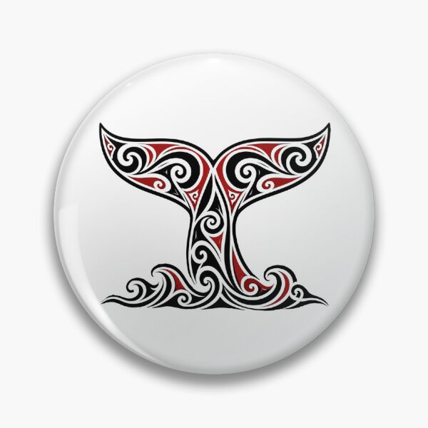 Item preview, Maori Kowhaiwhai Inspired Whale Tail, New Zealand designed and sold by Myra365Art.