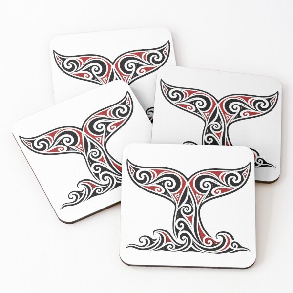 Item preview, Maori Kowhaiwhai Inspired Whale Tail, New Zealand designed and sold by Myra365Art.
