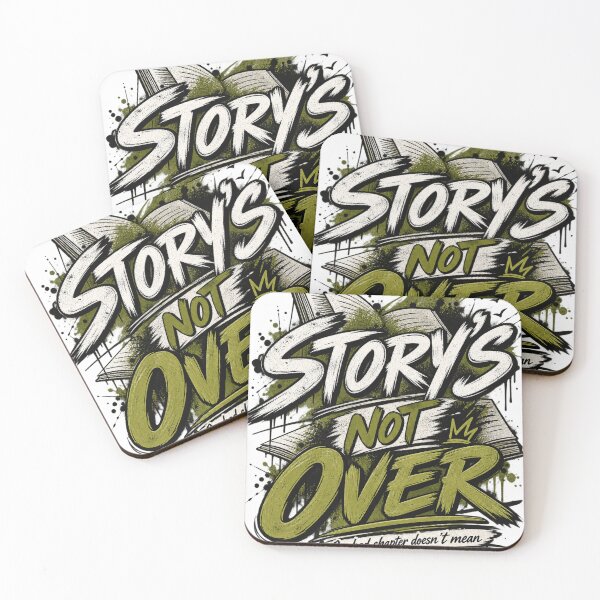 Item preview, Story Not Over Motivational Quote designed and sold by WearTheVibe Store.