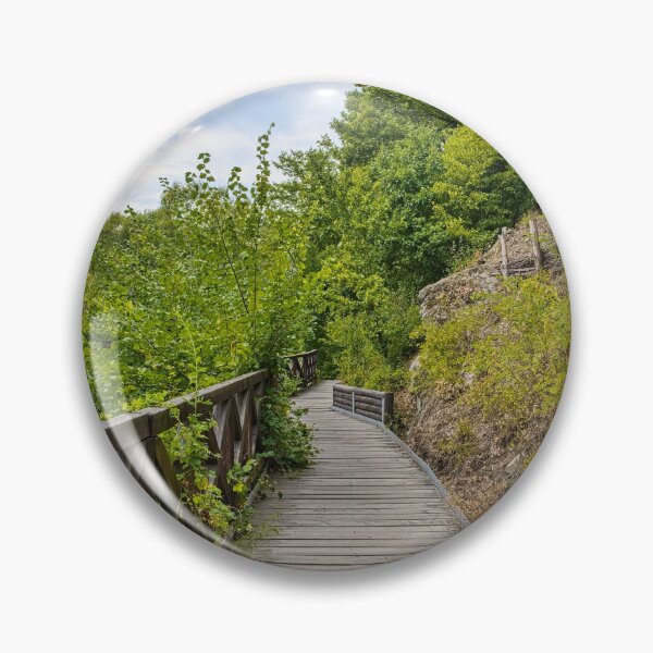 Item preview, Wooden Boardwalk Path along River and Green Forest designed and sold by Rogi74.
