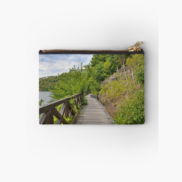 Item preview, Wooden Boardwalk Path along River and Green Forest designed and sold by Rogi74.