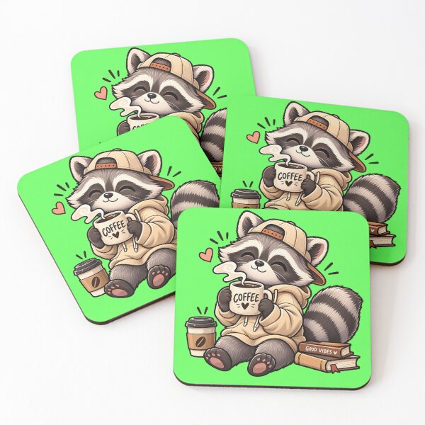 Item preview, Cute Coffee Raccoon | Cozy Coffee Lover Animal | Kawaii Cafe designed and sold by ritach11.