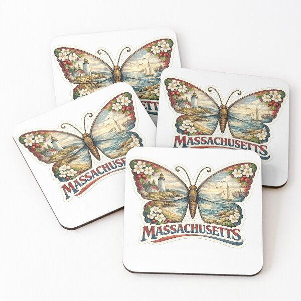 Aperçu de l'œuvre Papillon d'âme de l'État du Massachusetts créée et vendue par Whimspired By Paxx.