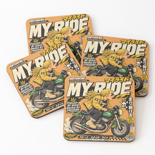 Item preview, Kawasaki Classic Series Green Cafe Racer - Custom Bike Illustration designed and sold by BRTHRCNK01.