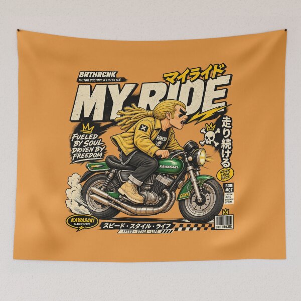 Item preview, Kawasaki Classic Series Green Cafe Racer - Custom Bike Illustration designed and sold by BRTHRCNK01.