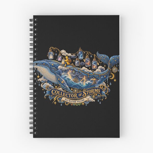 Item preview, Celestial Whale Collector of Storms – Surreal Embroidered Ocean Fantasy Art designed and sold by Emoji Emblems.