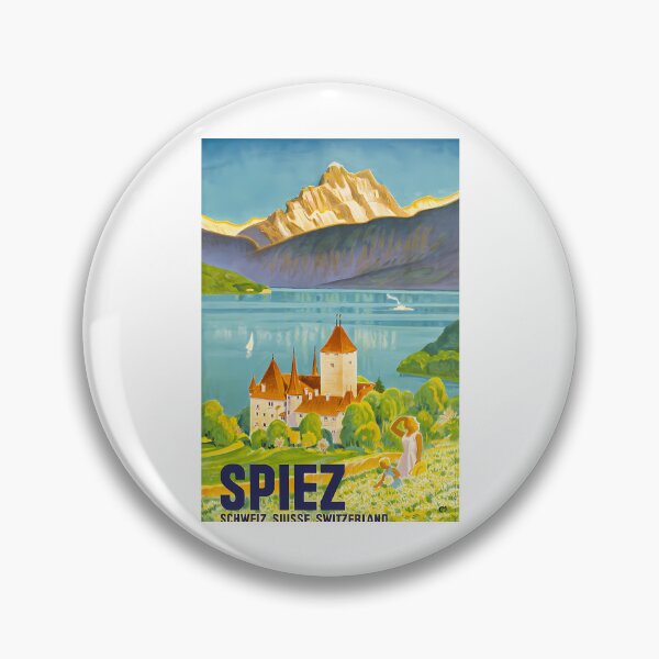 Item preview, Spiez Suisse Travel Poster designed and sold by OnJaysWingss.