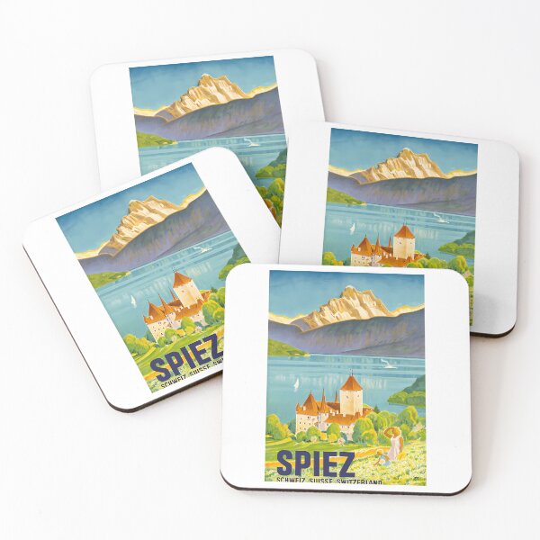 Item preview, Spiez Suisse Travel Poster designed and sold by OnJaysWingss.